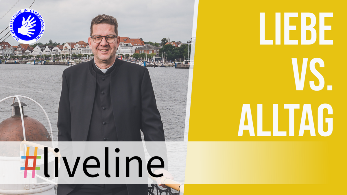 Portrait Heiko von Kiedrowski und Titel des Gottesdienstes: Liebe versus Alltag